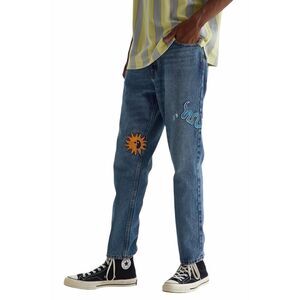 BDG Dad Slim Tapered Fit Patched Medium Wash Denim Pants  Jean SZ 30 #2594